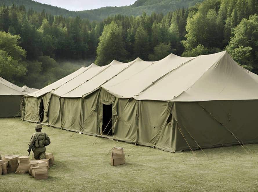 military tents